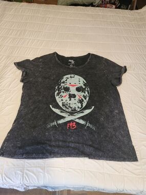 Torrid Friday The 13th Black Mineral-Wash Tee
